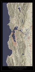 Greater Bay Area Landforms & Rivers Fine Art Print Map
